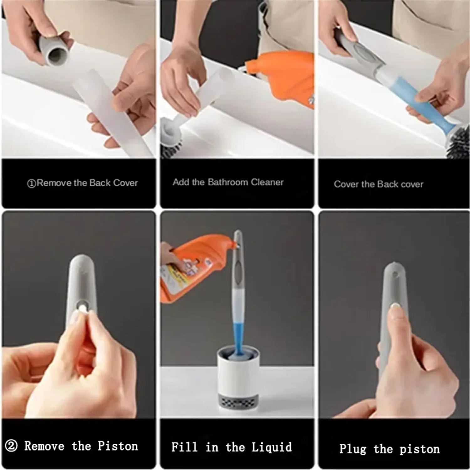 مجموعة فرشاة المرحاض المصنوعة من السيليكون، فرشاة المرحاض القابلة لإعادة الملء، فرشاة المرحاض المثبتة على الحائط، مناسبة للحمام المرحاض RV في الفندق