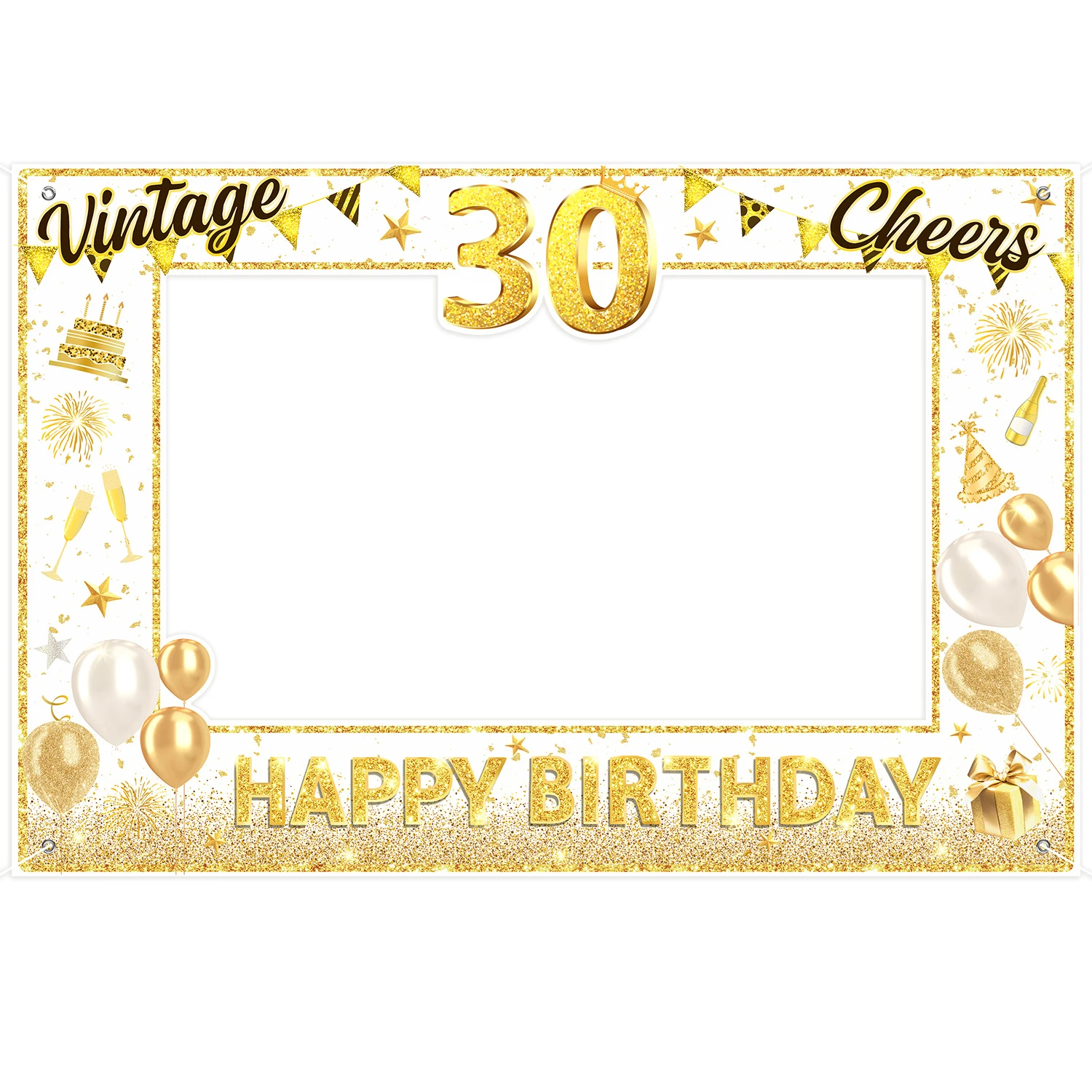 Goldene Jubiläumsfeier Foto-Requisiten Hintergrund 30./40./50./60./70. Geburtstag Hochzeitstag Geschenk Dekoration – Detail 1