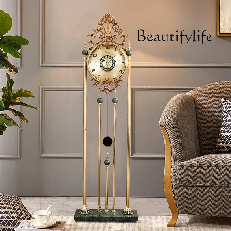 

MM High-end atmospheric light luxury floor-to-ceiling clock ornaments decorative clock European luxury display standing clock