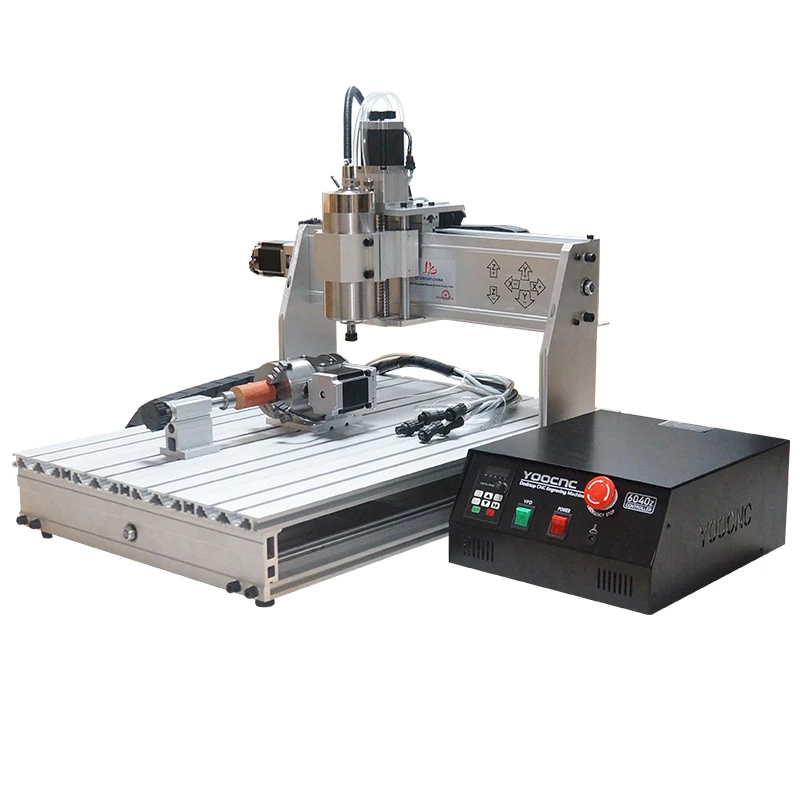 High Quality LYCNC  USB 6040Z Desktop CNC Engraving Machine 1500W 2200W For PVC ABS PCB Wood Aluminum  Work mach3