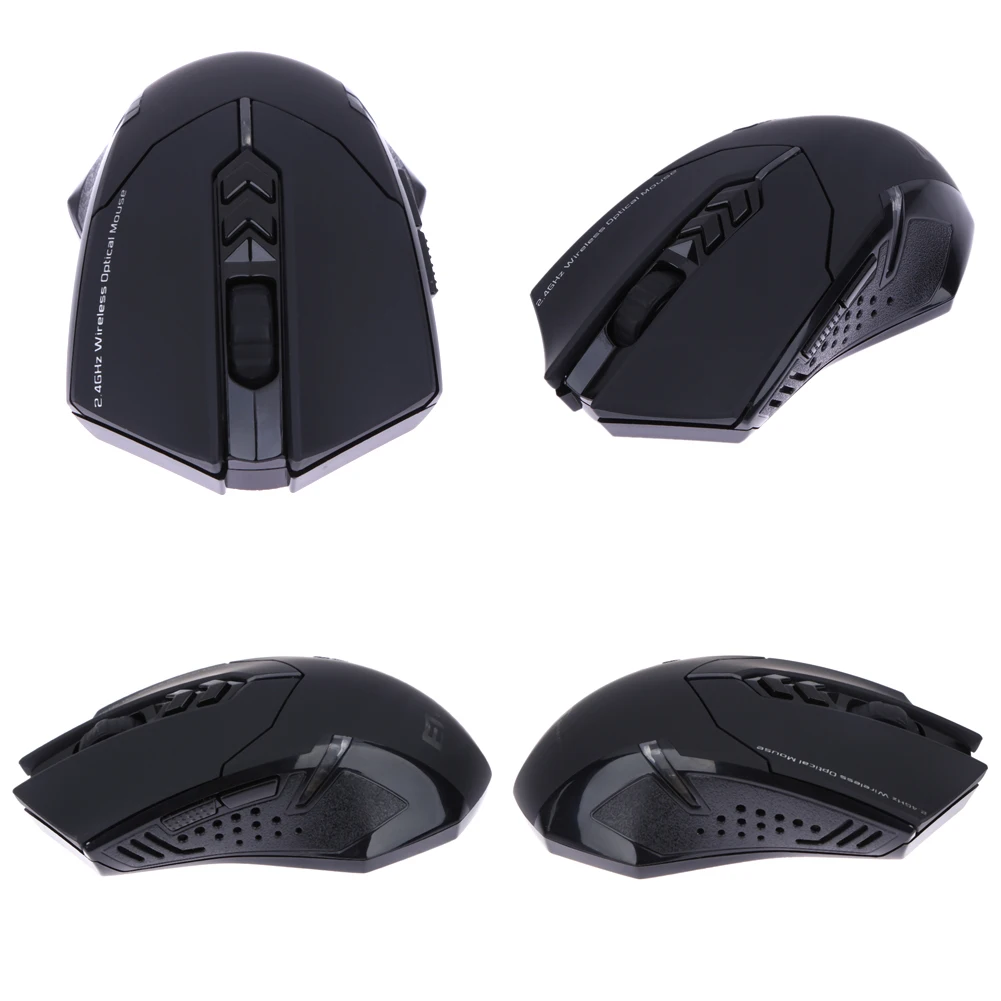 2.4GHz Wireless Mouse 800-2400 DPI Optical Mice 7 Buttons Ergonomic Gaming Mouse with USB Receiver for Laptop PC Computer