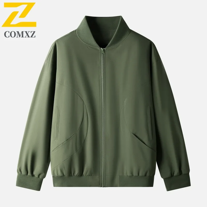 سترة EiAO مقاس كبير للرجال والنساء ملابس عمل فضفاضة مناسبة معطف بيسبول مقاوم للرياح ومقاوم للماء ملابس غير رسمية على طراز الطيران #3