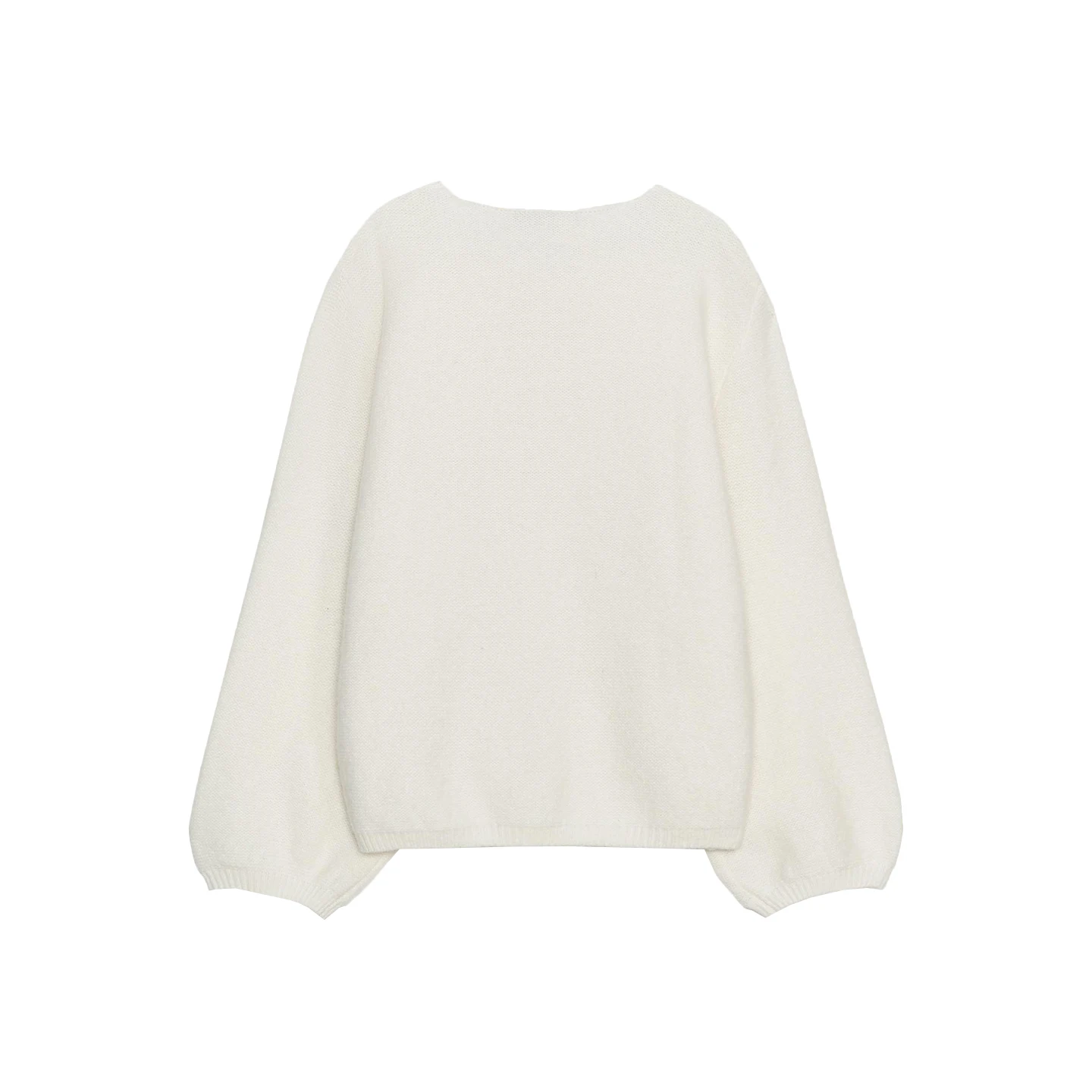 Модный смешанный вязаный свитер Bubble Sve, женский повседневный свободный крой, трикотаж V-Ne Long Sve на осень 2023 г.