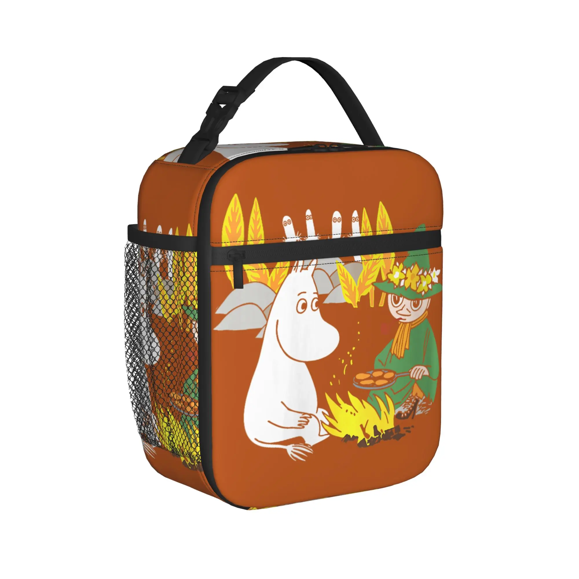Moomings Moomintroll & Snuffkin Campfire Spooky Insulated Lunch Thermal Bag Meal Container Tote Lunch Box Bento Pouch College