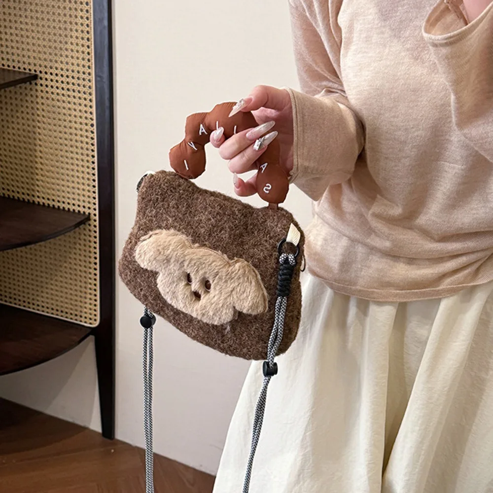 

Kawaii Soft Cartoon Crossbody Bag Large Capacity Tomato Phone Pouch Bread Dog Cute Coin Purse Birthday Gift