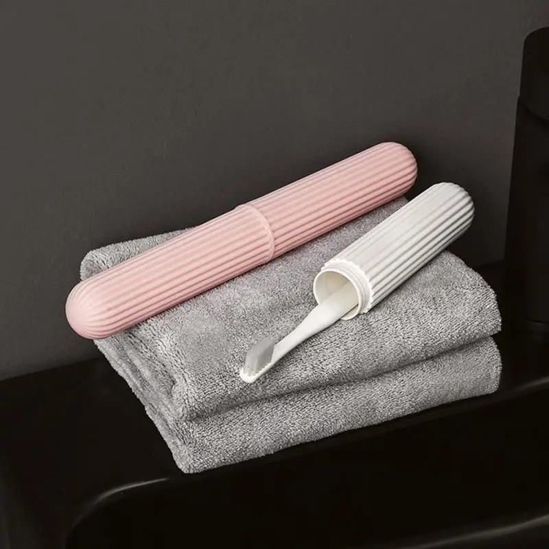 E8BD Toothbrush Cover Box Tooth Brush Holder with Lid for Travel Easy Storage