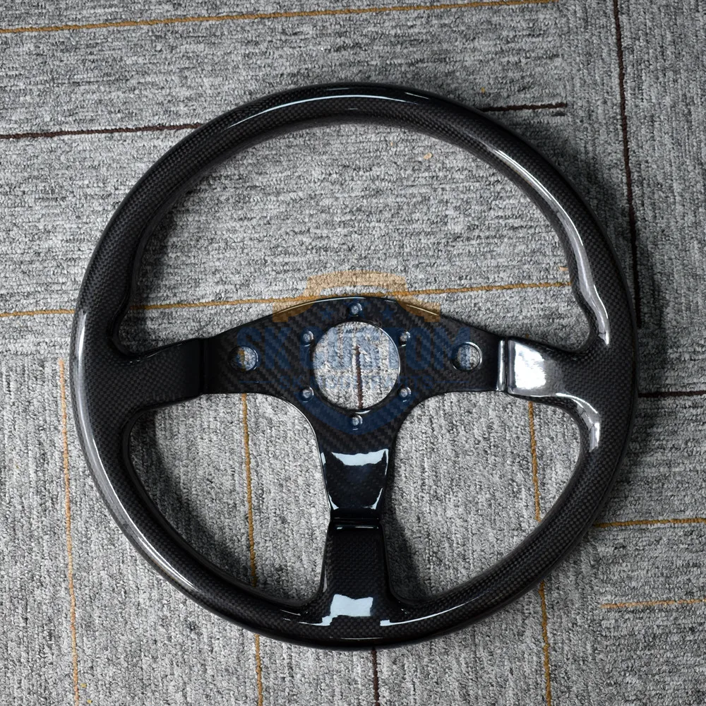 

Car Modification Accessories Universal 14 Inch Genuine Carbon Fiber Racing Sport Steering Wheel Diameter 350mm / 70mm Screw Hole