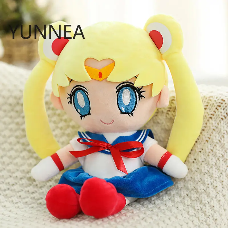 25-60cm Tsukino Usagi Stuffed Doll Cute Anime Sailor Moon Plush Toys Throw Pillow Girlfriend Gift Soft Cartoon Brinquedos