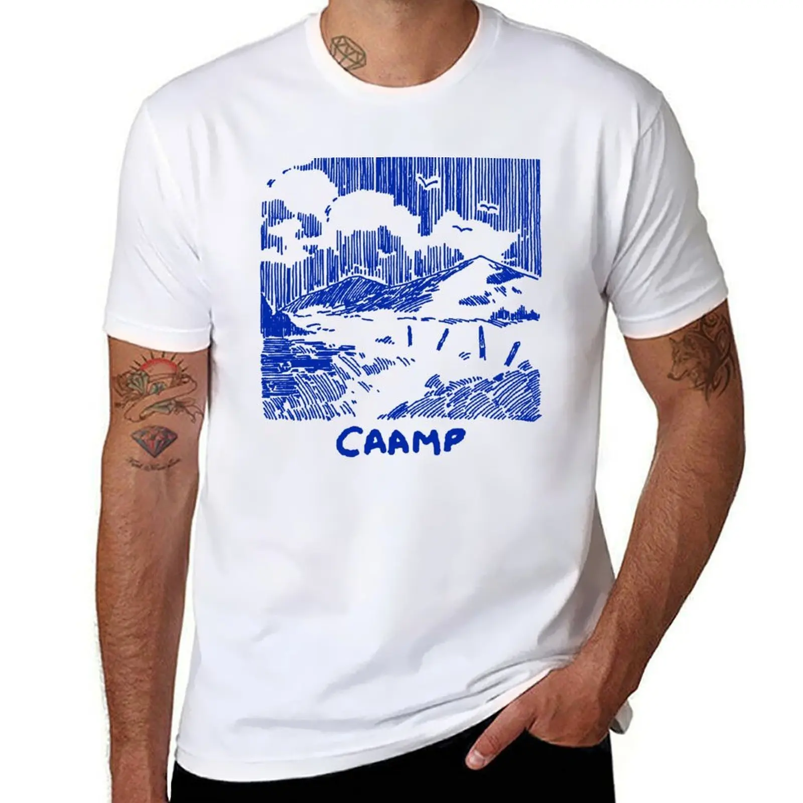 

caamp blue T-Shirt t shirt man designer man t shirts graphic T-Shirt