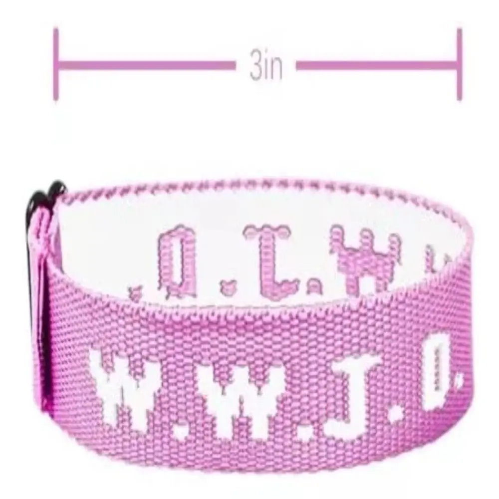 ¿Qué haría Jesús? W.W.J.D. Pulseras de correas Pulsera de cuerda trenzada elástica para fitness Pulsera de goma motivacional