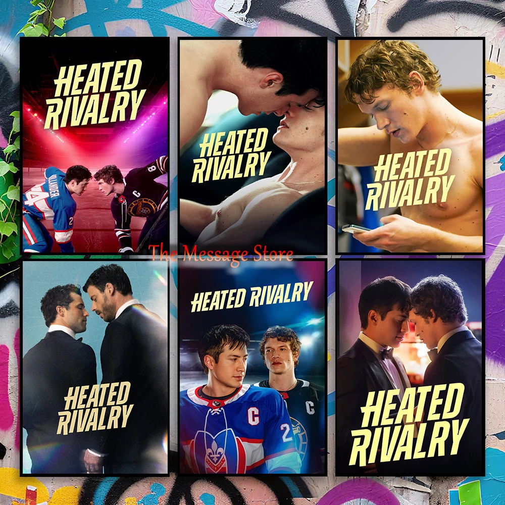 Póster de Lienzo Decorativo para Pared con Diseño de la Serie de TV 'Heated Rivalry 2025', Arte Romántico de Hockey sobre Hielo, Decoración para el Hogar y la Habitación