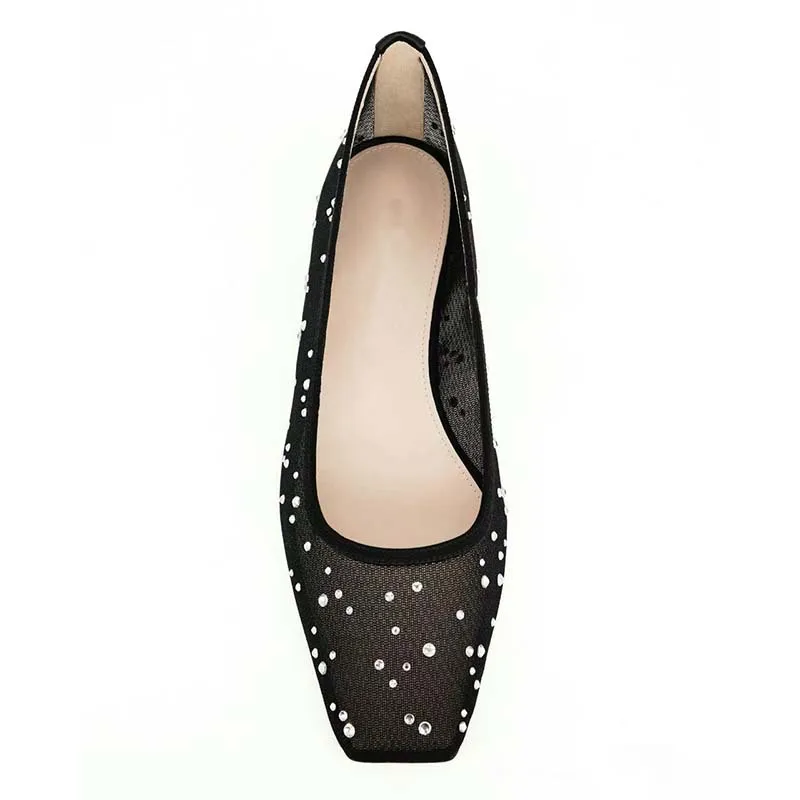 

Сексуальная женская обувь большого размера Zapato De Tacon Sandalias Mujer, сетчатые сандалии на высоком каблуке со стразами и квадратным носком