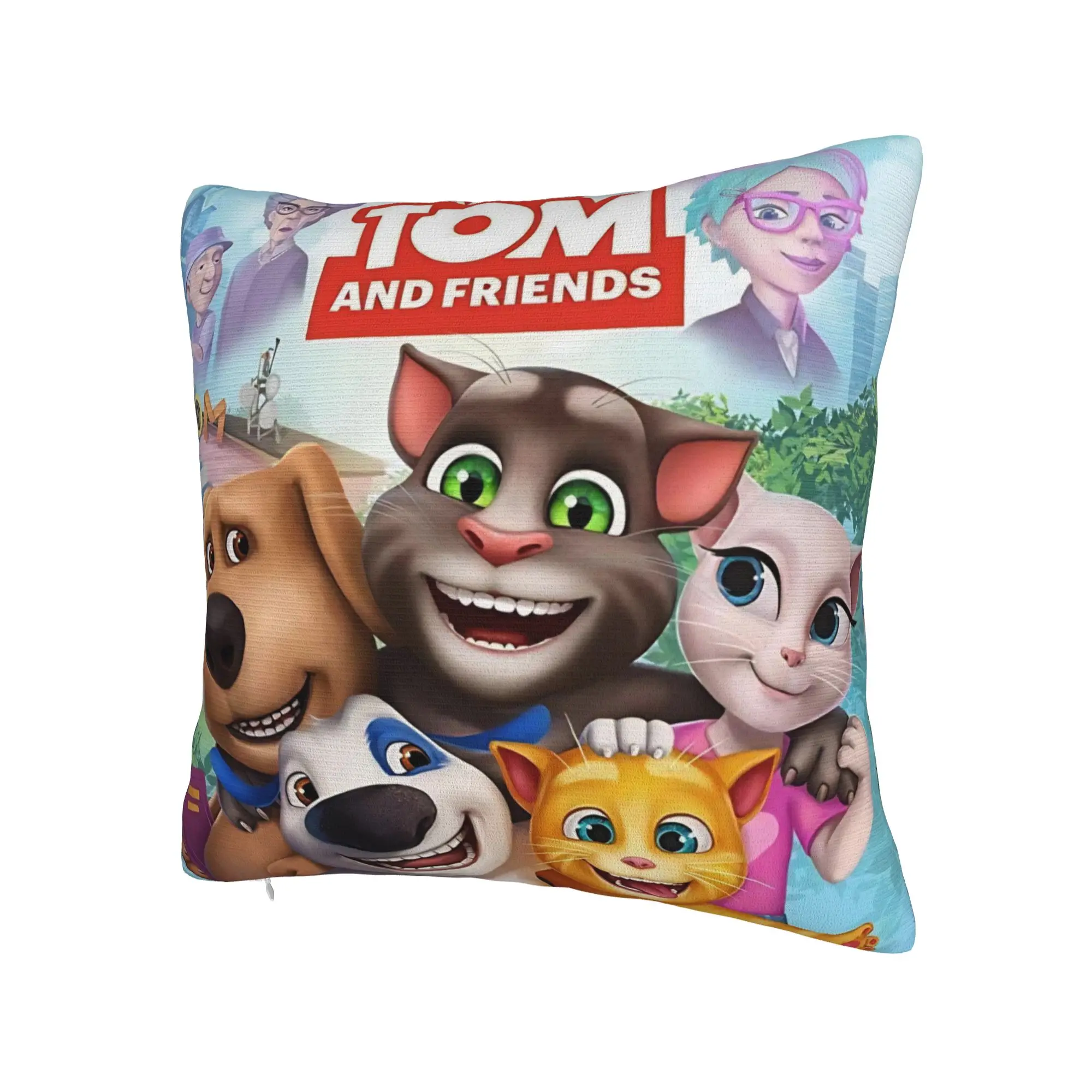 Decorative Pillow Covers T-Talking T-Tom And F-Friends Product Seat  Throw Pillow Case Cover Zippered Multi Size