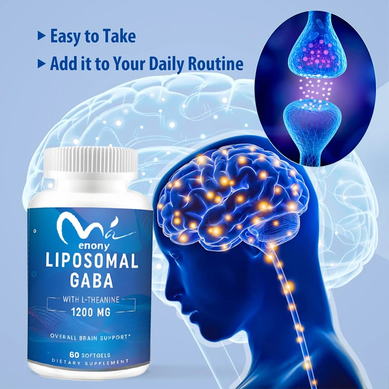 GABA contains high concentration theanine supplement 1200mg high bioavailability liposome adult 60 capsules