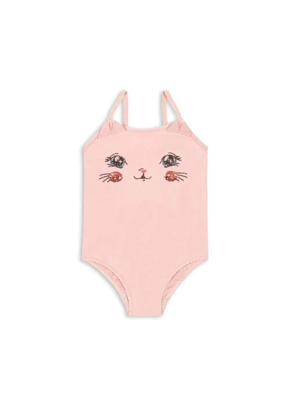 Traje de Baño KS con Protección Solar, Verano 2026, para Niñas, Manga Larga con Volantes, Traje de Baño para Vacaciones