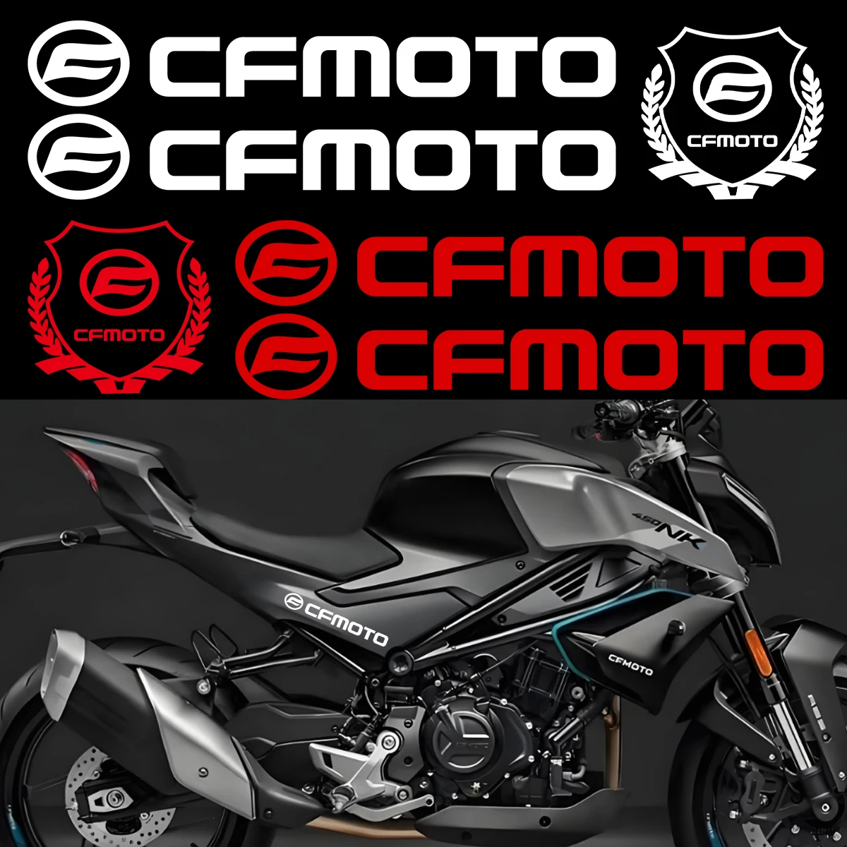 For CFMOTO 450mt 650mt 800mt atv cf moto 450ss 450sr 800nk Zforce Reflective Stickers Motorcycle Moto Body Accessories Decals