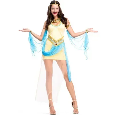 

Sexy Egyptian Cleopatra Goddess Costume for Women Halloween Carnival Party Egypt Queen Cosplay Fancy Dress