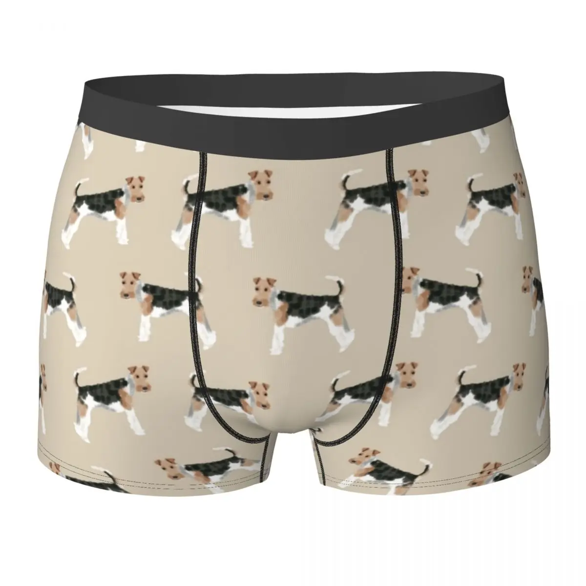 Wire Fox Terrier Underwear Wire Fox Terrier dog pattern dog lover Funny Panties Printing Boxer Brief 3D Pouch Men Boxershorts