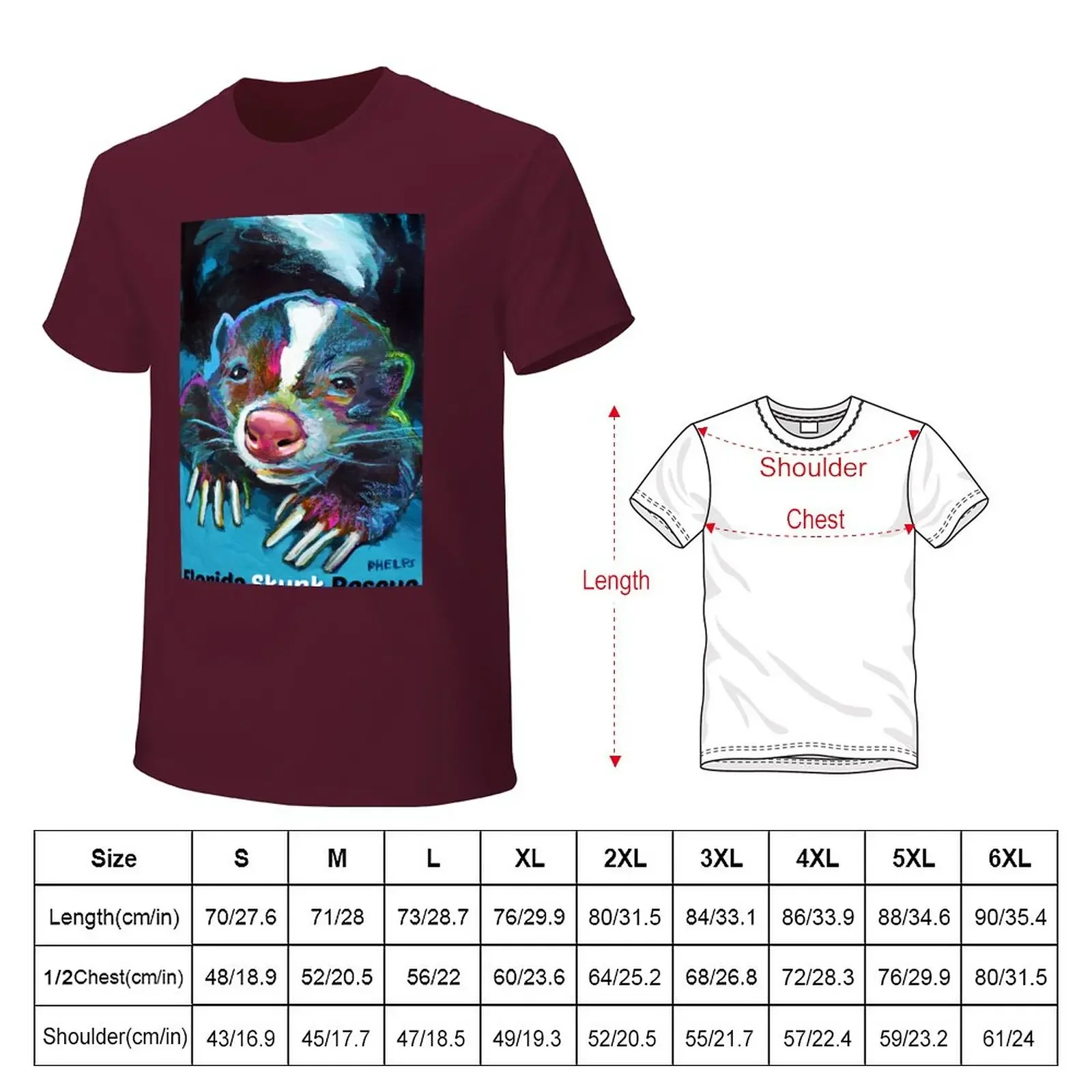 New Florida Skunk Rescue Design T-Shirt plus size tops heavyweights hippie clothes mens clothes