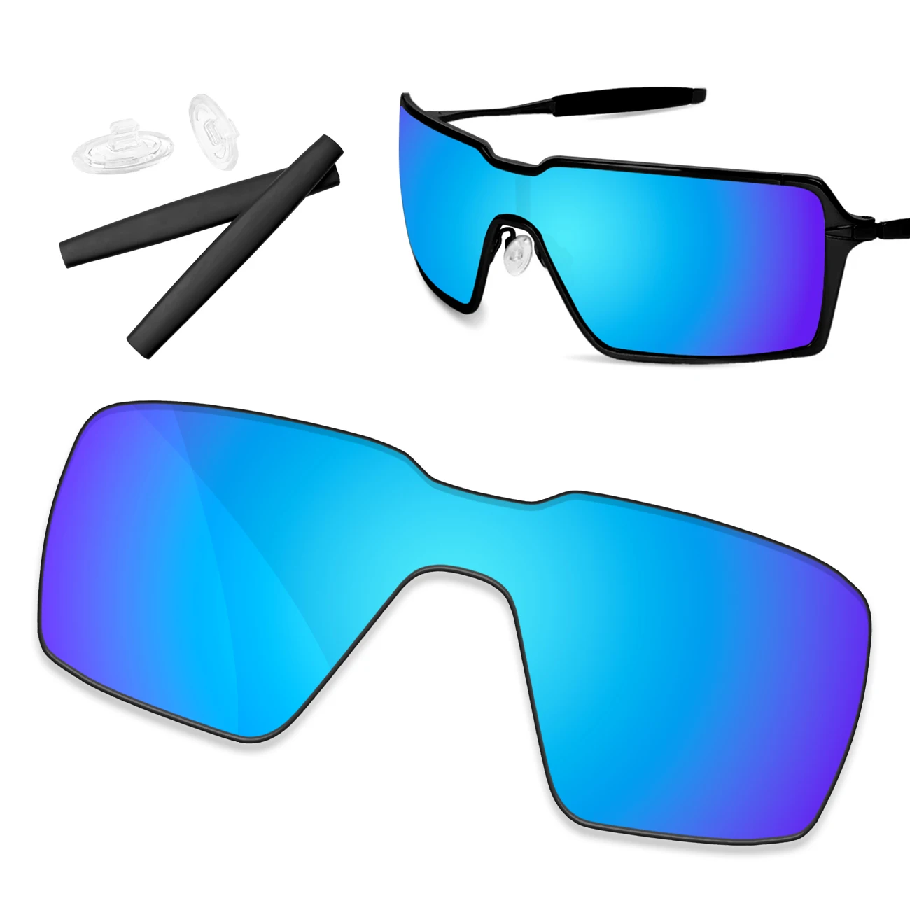 Rubber Kit & Replacement Lenses for Oakley Probation OO4041 Sunglasses - Perfect Fit