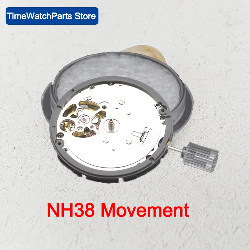 Movimiento mecánico automático japonés NH38 Original, piezas de reparación de relojes de buceo de repuesto de movimiento de reloj automático de alta precisión