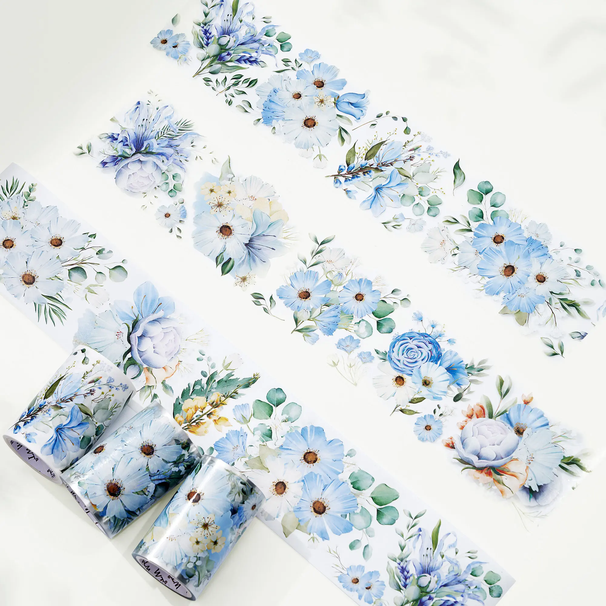 WT Peony, Flower Design Journal Washi Pet Tape Die Cut Red Floral Versatile