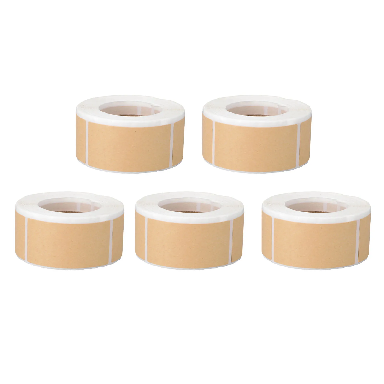 

1300 Pcs Kraft Label Sticker 5x2.5cm Blank Self Adhesive Kraft Label Sticker for Jar Bottle Container Scrapbook Folder