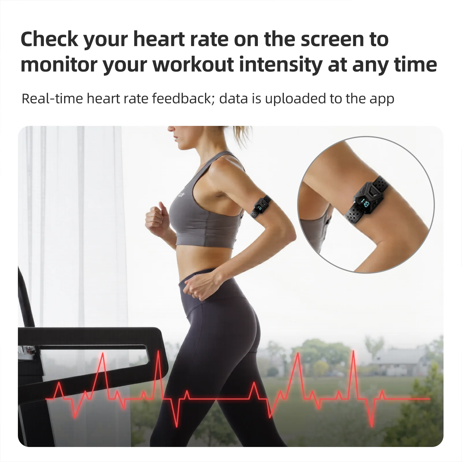 CYCLAMI Armband Heart Rate Monitor ANT+ Bluetooth for Garmin Wahoo Zwift Peloton Cycling Running Gym Optical Sensor HRM Tracker image 3