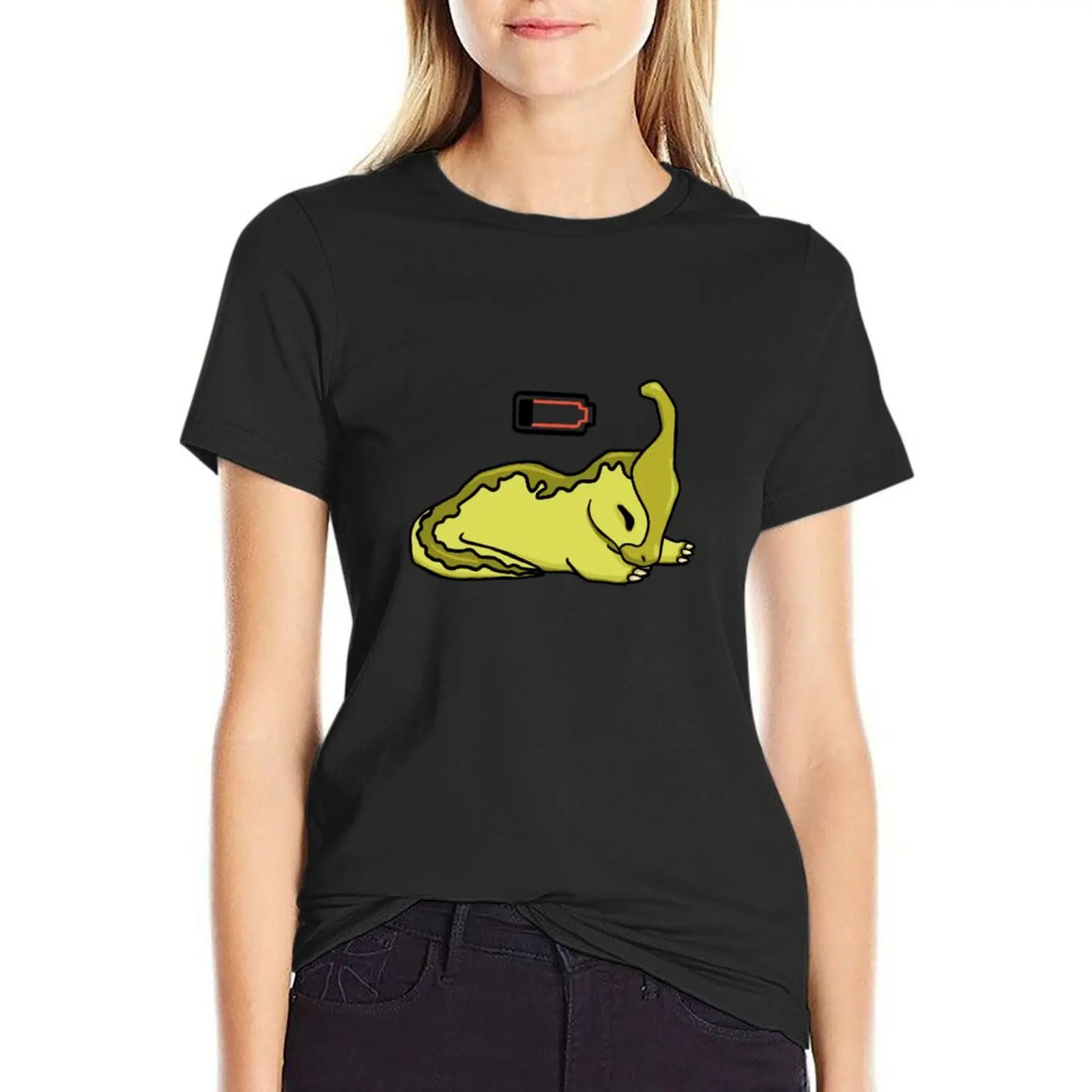

Sleepy Baby Parasaurolophus T-Shirt lady clothes korean fashion quick drying aesthetic clothes rock and roll t shirts for Women