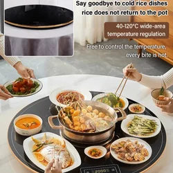 Multifunctional Electric Heating Tray Intelligent Constant Temperature Food Warming Tray Adjust Temperature Table Warming Plate