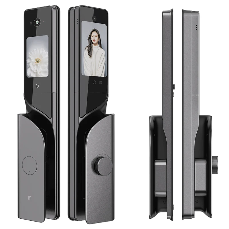 

2025 Мониторинг в реальном времени, разблокировка лица, распознавание, биометрический отпечаток пальца, автоматический тонкий тонкий умный дверной замок с отпечатками пальцев