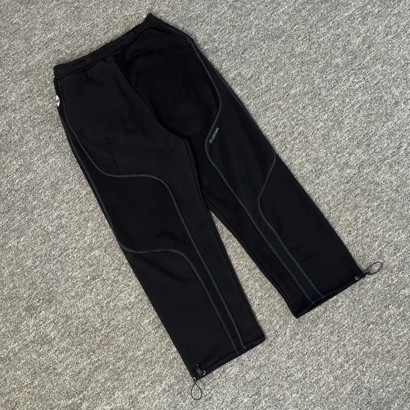 

High Street Trendy Hip Hop Sportswear Pants Mertre Pants Autumn Winter Thick High-quality Men's Loose Straight Leg Long Pants
