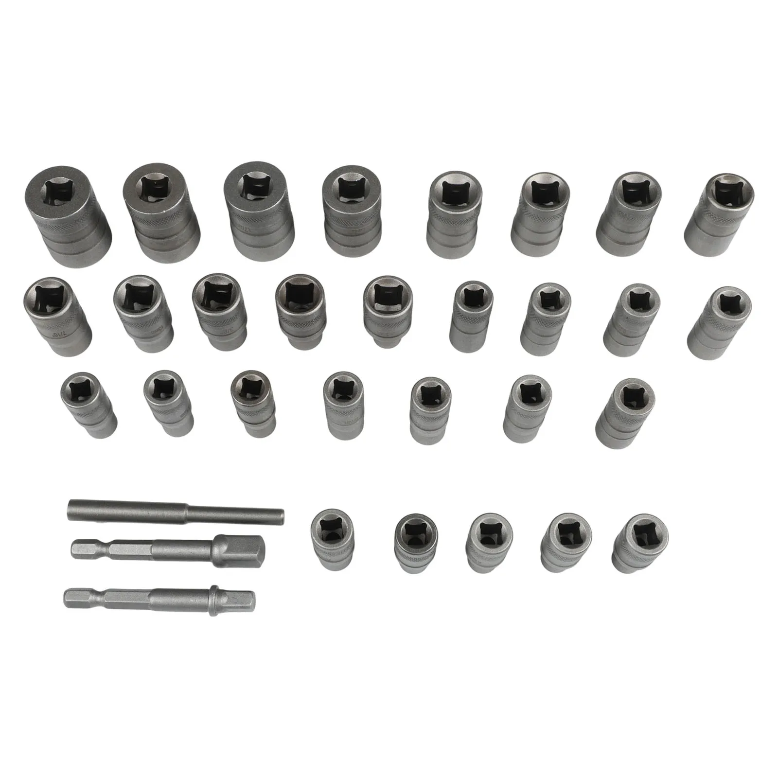 

17mm Bolt Extractor Kit Metal Bolt Extractor Socket Set Adapter Set Nut Remover Tool 28 Pcs Set Adapter Included