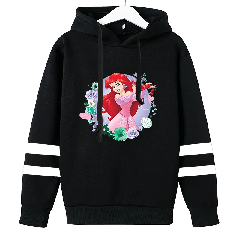 

Disney The Little Mermaid Boys Girls Fashion Streetwear Tops Hoodies Men Women Harajuku Loose Hooded Pullover Sweatshirt