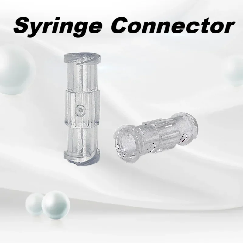 

100pcs Clear plastic Female to Female Coupler Luer Syringe Connector thread conversion straight through tatoo