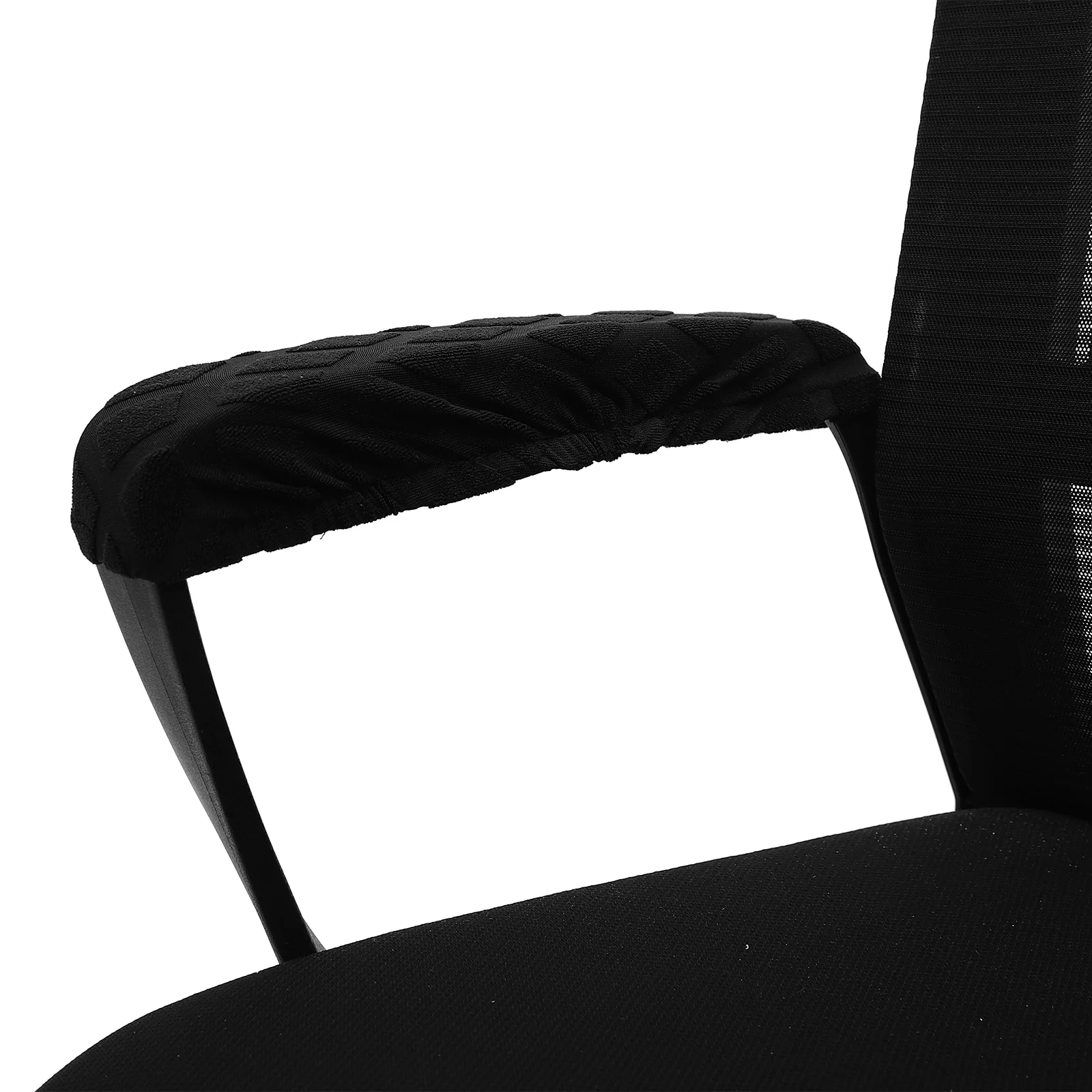 

2Pcs Armrest Cover Black Long Sleeve for Computer Gaming Chair Office Armchair Seat Anti-Slip Sweatproof Elastic Stretch