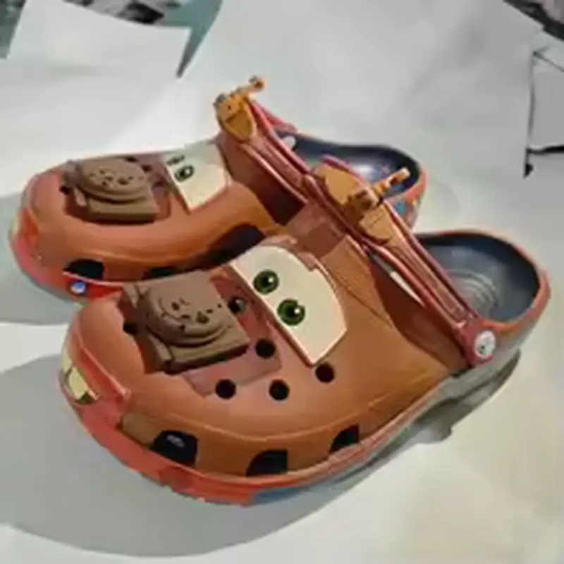 Mater Adult Cartoon Slippers Cute Cars Character Clogs Outdoor Breathable Non Slip Beach Sandals Casual Eva Hole Shoes For Men image 4