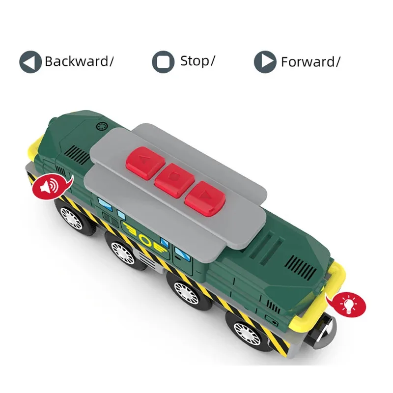 Juego de locomotora de coche magnético con ranura fundida a presión, vía de tren de madera, juguetes educativos para niños, nuevo estilo, tren eléctrico Chase