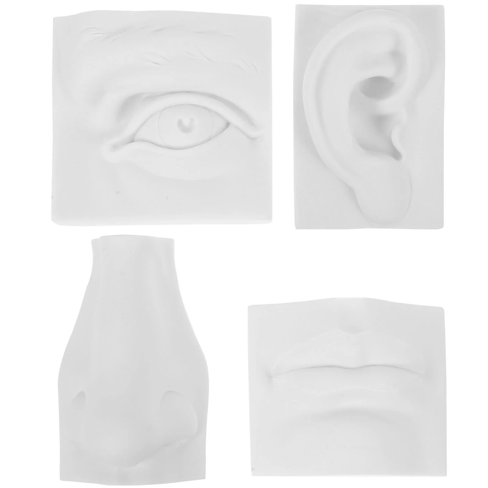 Plaster Statue of Facial Features Sculpture Ornament Mold Sketch Practice Drawing