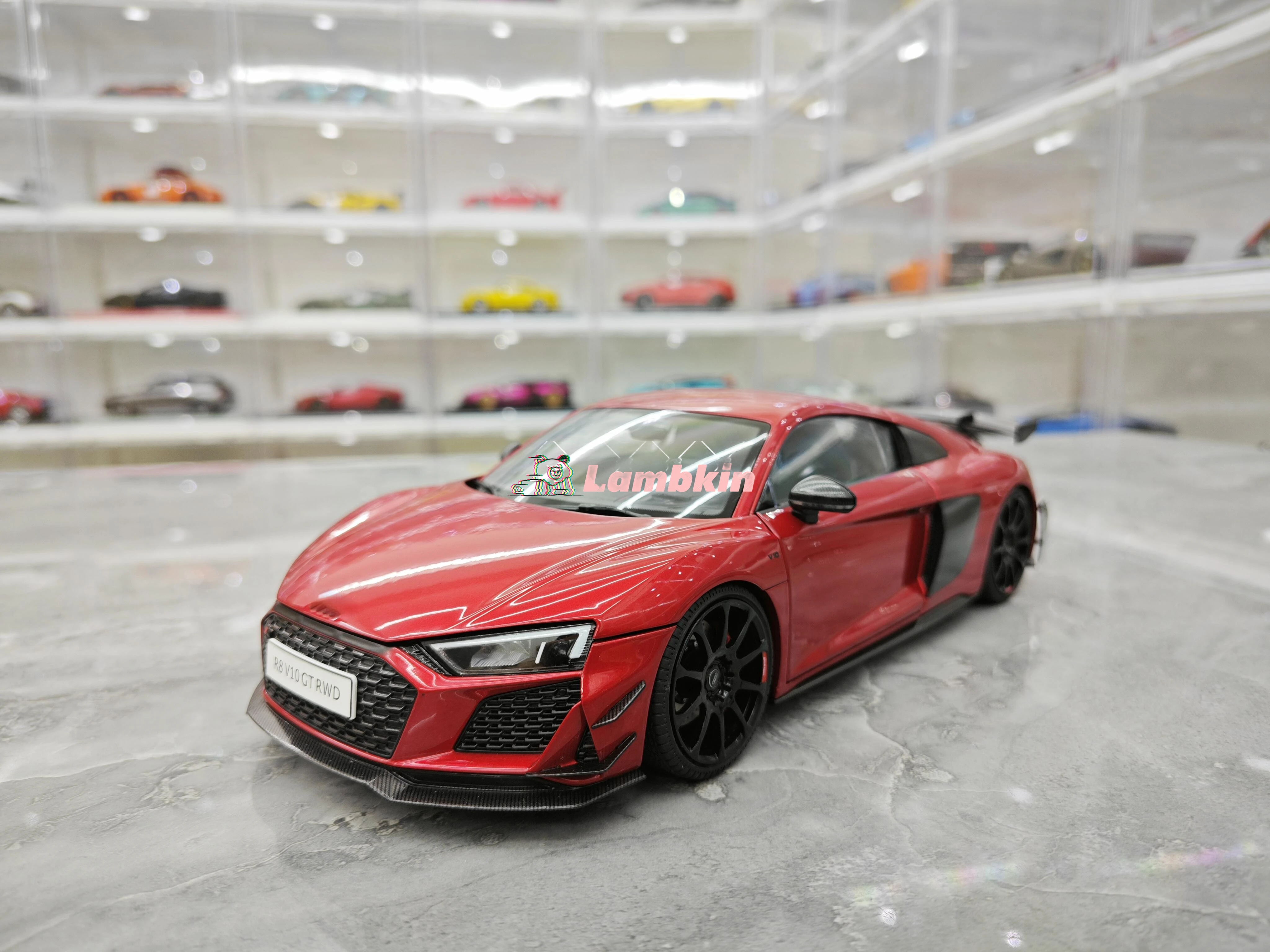 Kengfai 1:18 For 2021 Aodi R8 GT simulation alloy metal collection miniature car model ornaments gifts