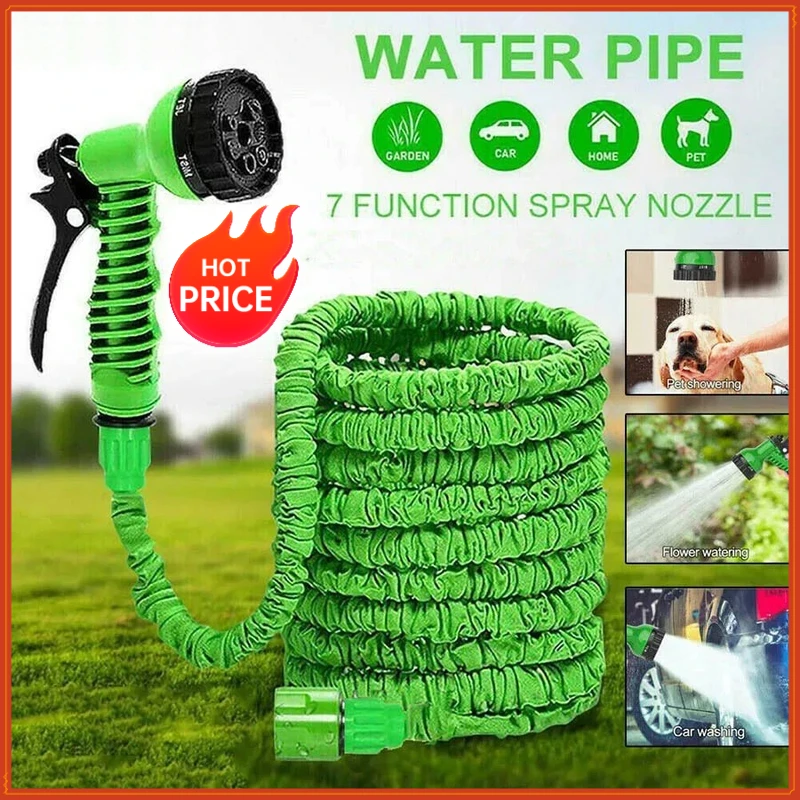 2026 Expandable Magic Hose, High-Pressure Car Wash, 7Water Spraying Functions, Water Gun, Home Garden Watering Hose Garden Hose