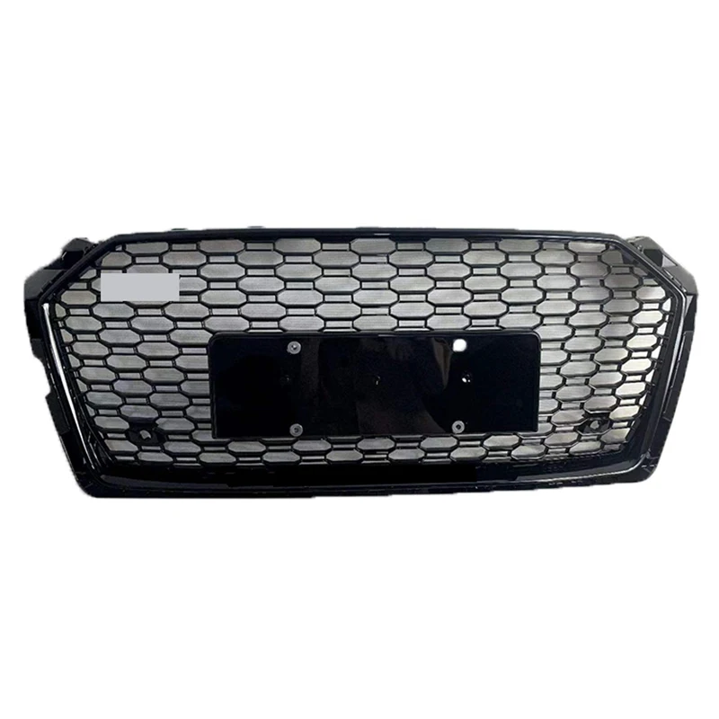 

Car Grille Full Honeycomb Mesh No Logo Style Front Bumper Grille for For A5 S5 B9 Upgrade to RS5 Body Kit 2017 2018 2019