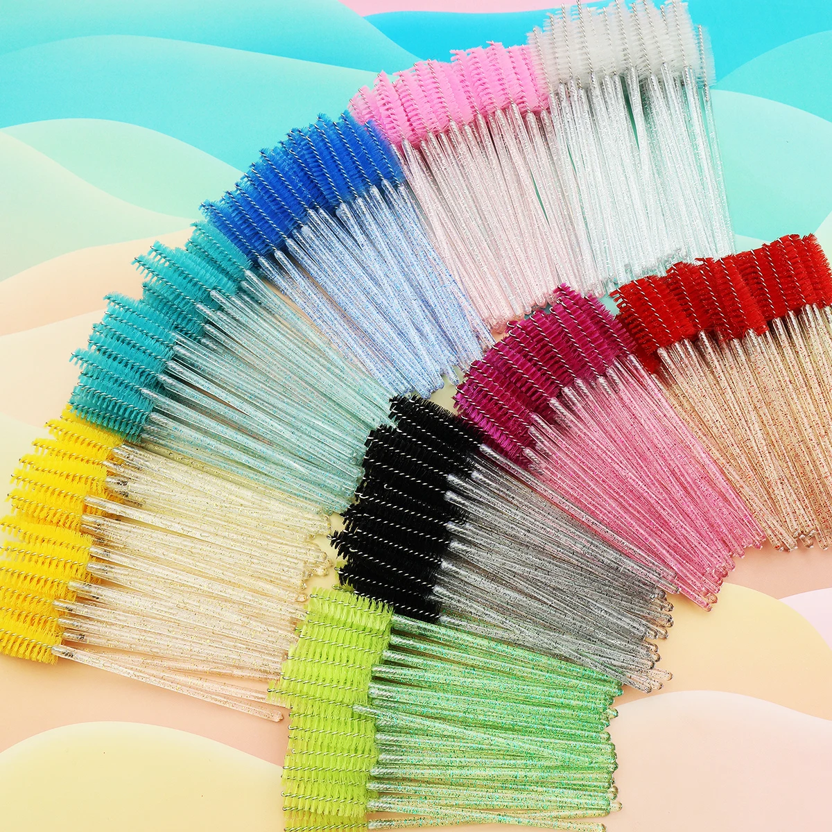 50 Stuks Kristal Wimpers Borstel Kam Wegwerp Wimpers Extension Mascara Wands Make-up Professionele Make-up Beauty Tool