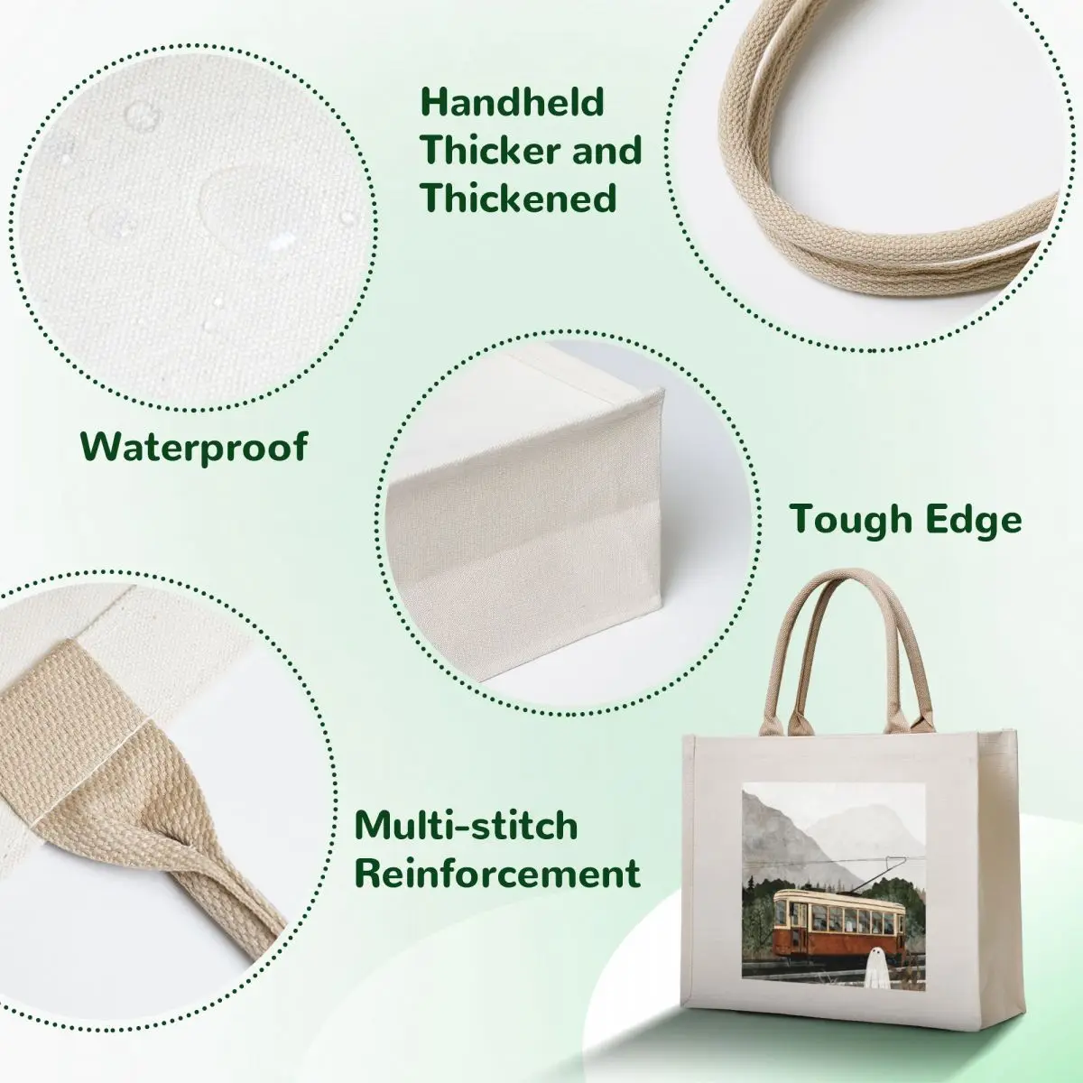 Ghost Tram Tote Bag bag for beach tote bag Women's tote Shopping bags