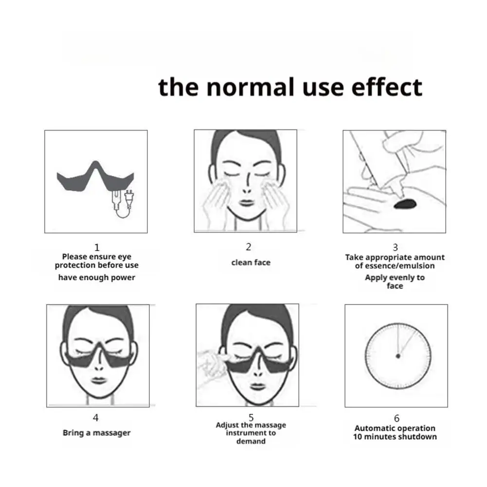 3D عيون الاسترخاء مدلك السلس العين الجلد المهنية جهاز الجمال العين العلاج بالضوء الأحمر تدليك نظارات جهاز العناية ببشرة العين #5