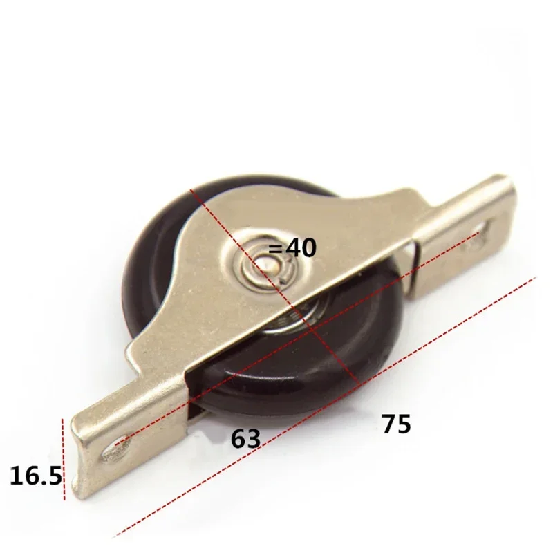 4Pcs Iron Frame+nylon Mute Wheel Sliding Door  Cupboard/Window Groove Load-bearing Pulley Bathroom Cabinet Wardrobe