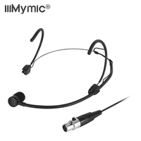 iiimymic Unidirectional Black Headset Microphone 3 Pin XLR TA3F Singing Headworn Mic For AKG Samson Wireless BodyPack System
