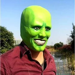 Green Masks Jim Carrey Movie Novelty Monster Carry Latex Cosplay Mask Halloween Masquerade Party Costume Fancy Dress Accessories