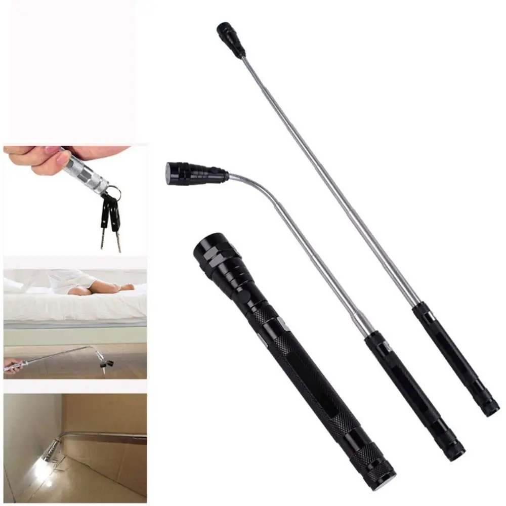 360 Degree Rotation Magnetic LED Work Light Flexible Design Long Goose Neck Telescopic Flashlight Telescoping Extensible