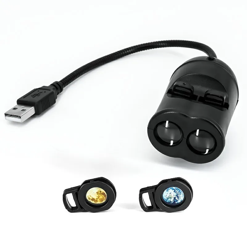 USB غالاكسي مصباح العارض ، LED ، مزدوجة 6 وضع ، عدسة نجمة ، العالم ، نجمة ، القمر ، ضوء الليل للديكور المنزل ، سيارة المحيطة الخفيفة